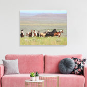 WildWest Mustangs Ingewikkeld Canvas (Insitu (Woonkamer))