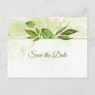 Wildwood Botanicals Rustieke Groene 'Save the Date Aankondigingskaart