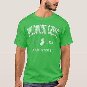 Wildwood Crest New Jersey NJ Vintage Atletiek Spor T-shirt