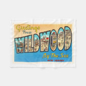 Wildwood door het Zee New Jersey NJ  Briefkaart Fleece Deken (Voorkant (Horizontaal))