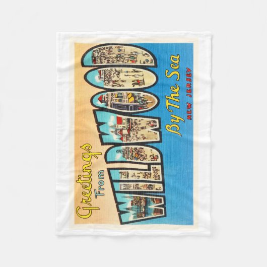 Wildwood door het Zee New Jersey NJ  Briefkaart Fleece Deken (Voorkant)