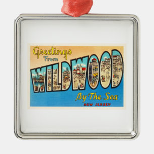 Wildwood door het Zee New Jersey NJ  Briefkaart Metalen Ornament