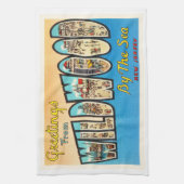 Wildwood door het Zee New Jersey NJ Briefkaart Theedoek (Verticaal)