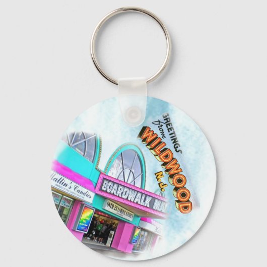 Wildwood, New Jersey Boardwalk Sleutelhanger (Voorkant)