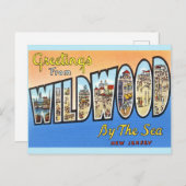 Wildwood NJ Antieke Ansichtkaart Briefkaart (Voorkant / Achterkant)