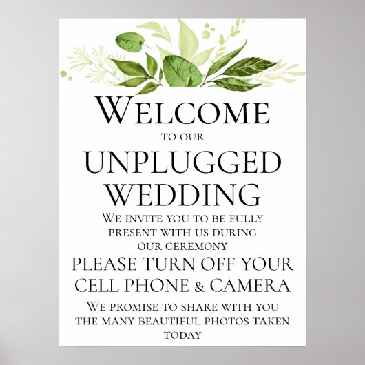 Wildwoods Botanicals unplugged Wedding Ceremony Poster (Voorkant)