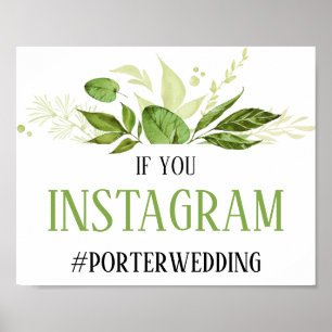 Wildwoods Botanisch Instagram Sign. Poster