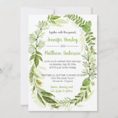 Wildwoods Green Wedding Invitations (Devant)