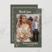 Wildy Yours Rustic Boho Wedding Dank je wel kaart (Voorkant / Achterkant)