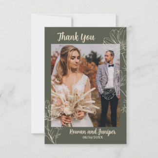 Wildy Yours Rustic Boho Wedding Dank je wel kaart