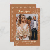 Wildy Yours Rustic Boho Wedding Dank je wel kaart (Voorkant / Achterkant)