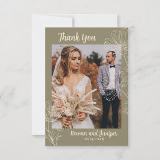 Wildy Yours Rustic Boho Wedding Dank je wel kaart