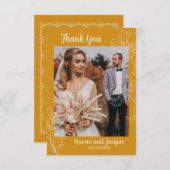 Wildy Yours Rustic Boho Wedding Dank je wel kaart (Voorkant / Achterkant)