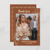 Wildy Yours Rustic Boho Wedding Dank je wel kaart (Voorkant / Achterkant)
