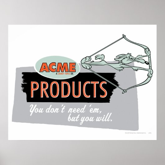 Wile E Coyote Acme Producten 9 Poster (Voorkant)