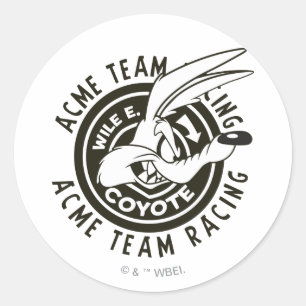 WILE E. COYOTE™ Acme Team Racing Z/W Ronde Sticker