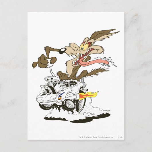 WILE E. COYOTE™ Crazy Driver Briefkaart (Voorkant)