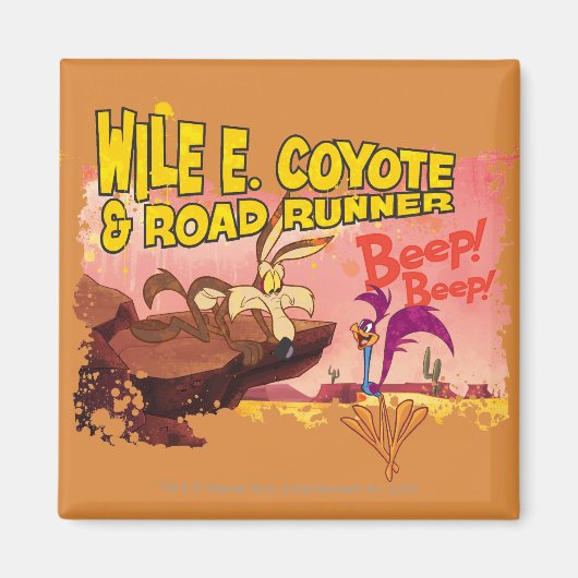 WILE E. COYOTE™ EN ROAD RUNNER™ BEEP BEEP!™ MAGNEET (Voorkant)