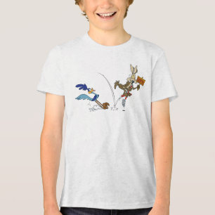 WILE E. COYOTE™ en ROAD RUNNER™ Pogo Stick Tri-Blend Shirt