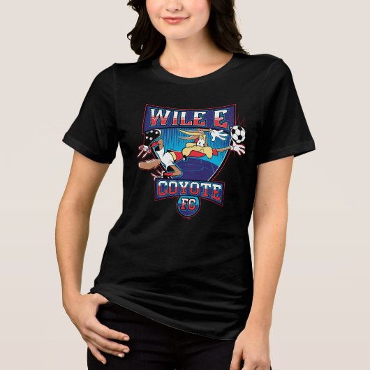 WILE E. COYOTE™ Football Club Badge Tri-Blend Shirt (Voorkant)