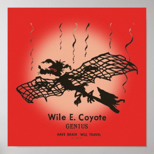 WILE E. COYOTE™ | Genius - met braindrain Poster (Voorkant)