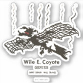 WILE E. COYOTE™ | Genius - met braindrain Sticker (Voorkant)