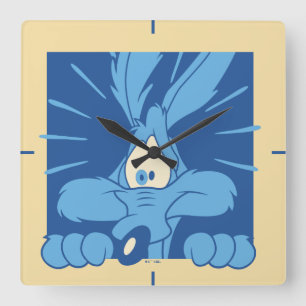 WILE E. COYOTE™ Geschokte Uitdrukking Vierkante Klok