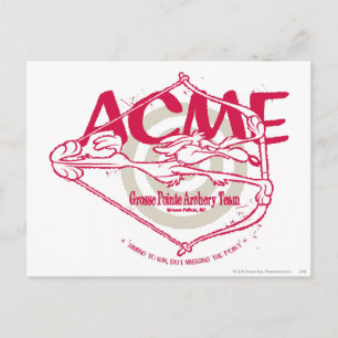 WILE E. COYOTE™ Grosse Pointe Archery Team Briefkaart