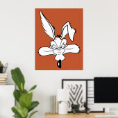 Wile E. Coyote Happy Head Shot Poster (Thuiskantoor)