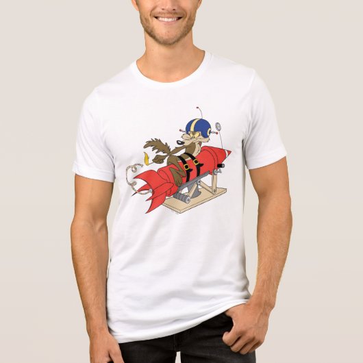 WILE E. COYOTE™ lanceert rode raket Tri-Blend Shirt (Voorkant)