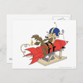 Wile E. Coyote Launching Red Rocket Briefkaart (Voorkant / Achterkant)