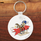 Wile E. Coyote Launching Red Rocket Sleutelhanger (Voorkant)