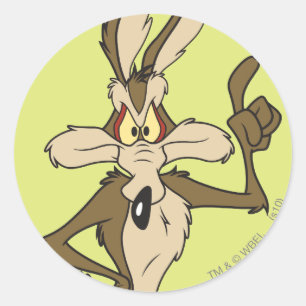 WILE E. COYOTE™ Staat Rechtop Ronde Sticker