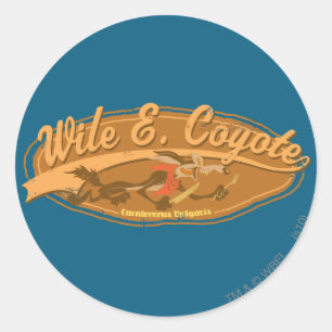 WILE E. COYOTE™ Vleesetende Vulgaris Ronde Sticker