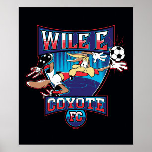 WILE E. COYOTE™ Voetbalclub Badge Poster