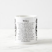 Wiley, l'origine et signification sur une tasse (Centre)