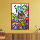 Wiley Ways Of The World By Squid Fear City Canvas Afdruk (Insitu (Woonkamer))