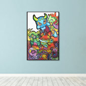 Wiley Ways Of The World By Squid Fear City Canvas Afdruk (Insitu (Houten vloer))