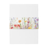 Wilflowers bruiloft uitnodiging buik band uitnodigingen wikkel (Achterkant Voorbeeld)