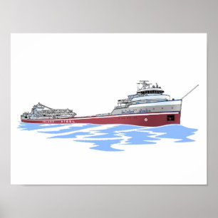 Wilfred Sykes ontloader Inland Poster