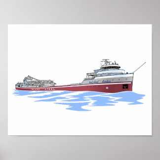 Wilfred Sykes ontloader Inland Poster