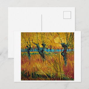 Wilgen bij zonsondergang Van Gogh Briefkaart