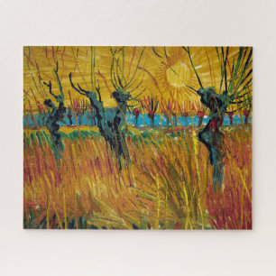 Wilgen bij zonsondergang Van Gogh Legpuzzel