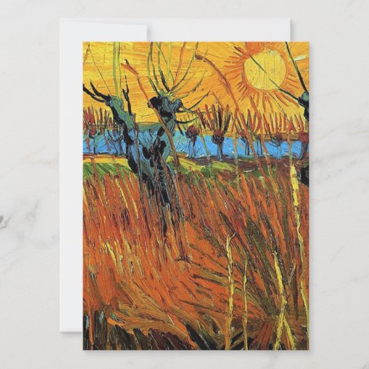 Wilgen op Sunset door Vincent van Gogh. (Voorkant)