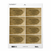 Wilgenboom primitief landenlabel etiket (Full Sheet)