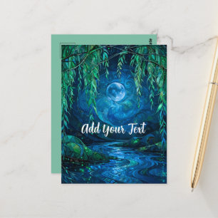 Wilgmaan Saille Stromende Rivier Blauw Groen Briefkaart