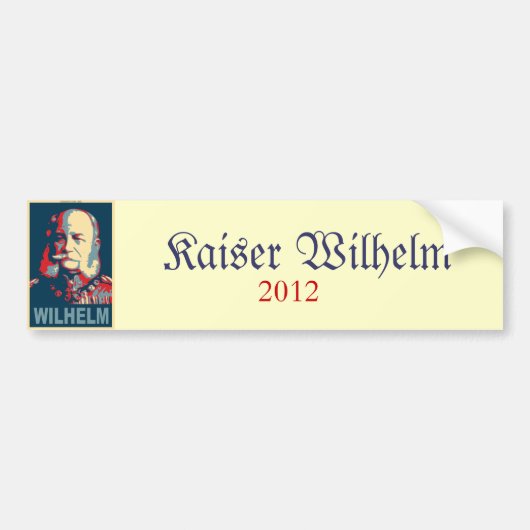Wilhelm 2012 Bumpersticker (Voorkant)