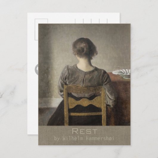 Wilhelm Hammershøi Rest CC0692 Briefkaart (Voorkant / Achterkant)