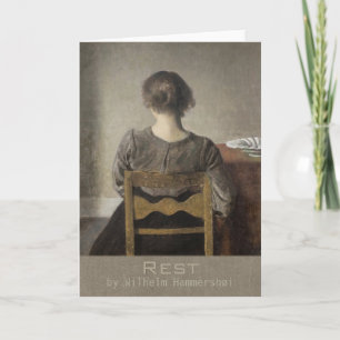 Wilhelm Hammershøi Rest CC0693 Wenskaart Kaart