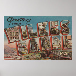 Wilkes-Barre, Pennsylvania - Grote Letter-scènes Poster